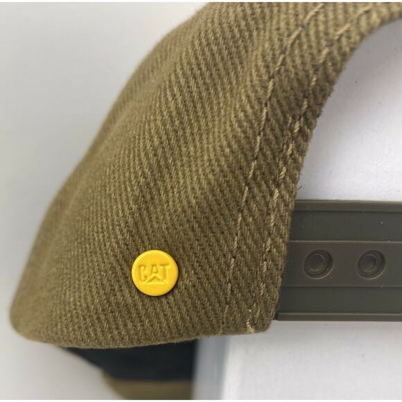 Caterpillar CAT Equipment Olive & Mint Green 5 Panel SnapBack Raised Embroidery - Picture 5 of 5